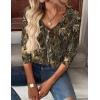 imageZeagoo Women Tops Loose Fit Long Sleeve V Neck T Shirts Business Casual Blouses Dressy Fall Fashion Work ClothesBrown Printcx295