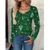 imageZeagoo Women Tops Loose Fit Long Sleeve V Neck T Shirts Business Casual Blouses Dressy Fall Fashion Work ClothesGreensd477