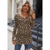 imageZeagoo Women Tops Loose Fit Long Sleeve V Neck T Shirts Business Casual Blouses Dressy Fall Fashion Work ClothesLeopardan284