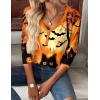 imageZeagoo Women Tops Loose Fit Long Sleeve V Neck T Shirts Business Casual Blouses Dressy Fall Fashion Work ClothesOrangews88