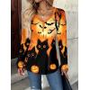 imageZeagoo Women Tops Loose Fit Long Sleeve V Neck T Shirts Business Casual Blouses Dressy Fall Fashion Work ClothesOrangews88