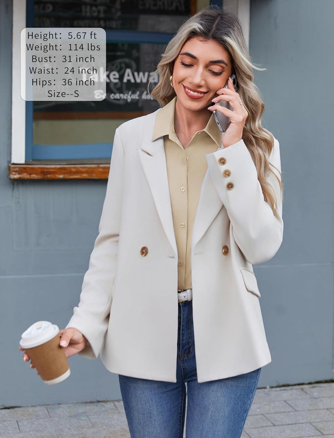 imageZeagoo Button Down Shirts for Women Wrinkle Free Long Sleeve Collared Dress Blouses Casual Work Office Tunics TopsKhaki