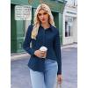 imageZeagoo Button Down Shirts for Women Wrinkle Free Long Sleeve Collared Dress Blouses Casual Work Office Tunics TopsNavy Blue