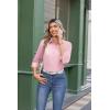 imageZeagoo Button Down Shirts for Women Wrinkle Free Long Sleeve Collared Dress Blouses Casual Work Office Tunics TopsPink