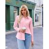 imageZeagoo Button Down Shirts for Women Wrinkle Free Long Sleeve Collared Dress Blouses Casual Work Office Tunics TopsPink