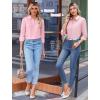 imageZeagoo Button Down Shirts for Women Wrinkle Free Long Sleeve Collared Dress Blouses Casual Work Office Tunics TopsPink
