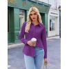 imageZeagoo Button Down Shirts for Women Wrinkle Free Long Sleeve Collared Dress Blouses Casual Work Office Tunics TopsPurple
