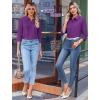 imageZeagoo Button Down Shirts for Women Wrinkle Free Long Sleeve Collared Dress Blouses Casual Work Office Tunics TopsPurple