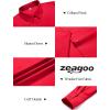 imageZeagoo Button Down Shirts for Women Wrinkle Free Long Sleeve Collared Dress Blouses Casual Work Office Tunics TopsRed