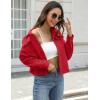 imageZeagoo Flannels for Women Cropped Shacket Jacket Fashion Plaid Button Down Shirt 2025 Fall Coat TopsZred