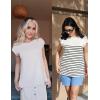 imageZeagoo Sweater Vest Women Crew Neck Loose Fit Knit Lightweight T Shirts Pullover Casual Summer OutfitsApricot
