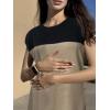 imageZeagoo Sweater Vest Women Crew Neck Loose Fit Knit Lightweight T Shirts Pullover Casual Summer OutfitsBlack Khaki Block