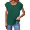 imageZeagoo Sweater Vest Women Crew Neck Loose Fit Knit Lightweight T Shirts Pullover Casual Summer OutfitsDark Green