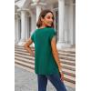 imageZeagoo Sweater Vest Women Crew Neck Loose Fit Knit Lightweight T Shirts Pullover Casual Summer OutfitsDark Green