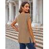 imageZeagoo Sweater Vest Women Crew Neck Loose Fit Knit Lightweight T Shirts Pullover Casual Summer OutfitsLight Khaki