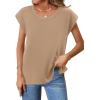 imageZeagoo Sweater Vest Women Crew Neck Loose Fit Knit Lightweight T Shirts Pullover Casual Summer OutfitsLight Khaki