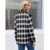 imageZeagoo Womens Button Down Flannel Shirts Long Sleeve Plaid Blouses Lightweight Business Dressy Casual Top with PocketsBlack