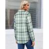 imageZeagoo Womens Button Down Flannel Shirts Long Sleeve Plaid Blouses Lightweight Business Dressy Casual Top with PocketsLight Green