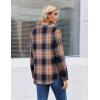 imageZeagoo Womens Button Down Flannel Shirts Long Sleeve Plaid Blouses Lightweight Business Dressy Casual Top with PocketsSandy Brown