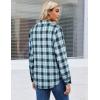 imageZeagoo Womens Button Down Flannel Shirts Long Sleeve Plaid Blouses Lightweight Business Dressy Casual Top with PocketsTeal Blue