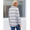 imageZeagoo Womens Button Down Flannel Shirts Long Sleeve Plaid Blouses Lightweight Business Dressy Casual Top with PocketsWhite