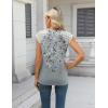 imageZeagoo Womens Lace Cap Sleeve Tops Pleated Crewneck Summer Tank Tops 2025 Dressy Casual Sleeveless Shirts BlouseDh62