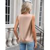 imageZeagoo Womens Silk Satin Camisole Tank Tops V Neck Pleated Dressy Casual Sleeveless Blouses Summer Business Work ShirtsLight Khaki