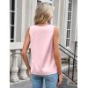 imageZeagoo Womens Silk Satin Camisole Tank Tops V Neck Pleated Dressy Casual Sleeveless Blouses Summer Business Work ShirtsLight Pink