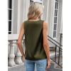 imageZeagoo Womens Silk Satin Camisole Tank Tops V Neck Pleated Dressy Casual Sleeveless Blouses Summer Business Work ShirtsOlive Green