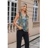 imageZeagoo Womens Silk Satin Camisole Tank Tops V Neck Pleated Dressy Casual Sleeveless Blouses Summer Business Work ShirtsZ  Mz779