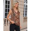imageZeagoo Womens Silk Satin Camisole Tank Tops V Neck Pleated Dressy Casual Sleeveless Blouses Summer Business Work ShirtsZ  Mz896