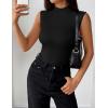 imageZeagoo Womens Sleeveless Mock Turtleneck Tank Tops Slim Fit Stretch Ribbed Tops Casual Basic Layering Shirts 2025Ablack