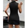 imageZeagoo Womens Sleeveless Mock Turtleneck Tank Tops Slim Fit Stretch Ribbed Tops Casual Basic Layering Shirts 2025Ablack