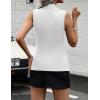 imageZeagoo Womens Sleeveless Mock Turtleneck Tank Tops Slim Fit Stretch Ribbed Tops Casual Basic Layering Shirts 2025Awhite
