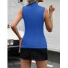 imageZeagoo Womens Sleeveless Mock Turtleneck Tank Tops Slim Fit Stretch Ribbed Tops Casual Basic Layering Shirts 2025Blue