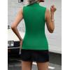 imageZeagoo Womens Sleeveless Mock Turtleneck Tank Tops Slim Fit Stretch Ribbed Tops Casual Basic Layering Shirts 2025Green