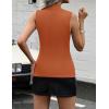 imageZeagoo Womens Sleeveless Mock Turtleneck Tank Tops Slim Fit Stretch Ribbed Tops Casual Basic Layering Shirts 2025Orange