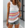 imageZeagoo Womens Summer Crochet Sleeveless Sweater Vest Round Neck Hollow Out Knit Tank Tops Casual Loose Cami TopsTz185