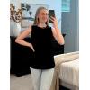 imageZeagoo Womens Summer Tops Dressy Casual High Neck Sleeveless Shirts Basic Loose Fit Tank Tops Beach Vacation 2 PackBblackhotpink