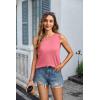 imageZeagoo Womens Summer Tops Dressy Casual High Neck Sleeveless Shirts Basic Loose Fit Tank Tops Beach Vacation 2 PackBblackpink
