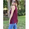 imageZeagoo Womens Summer Tops Dressy Casual High Neck Sleeveless Shirts Basic Loose Fit Tank Tops Beach Vacation 2 PackBdusty Pinkwine Red