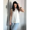 imageZeagoo Womens Summer Tops Dressy Casual High Neck Sleeveless Shirts Basic Loose Fit Tank Tops Beach Vacation 2 PackBwhitegray