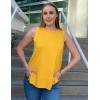 imageZeagoo Womens Summer Tops Dressy Casual High Neck Sleeveless Shirts Basic Loose Fit Tank Tops Beach Vacation 2 PackByellowblue