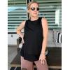 imageZeagoo Womens Summer Tops Dressy Casual High Neck Sleeveless Shirts Basic Loose Fit Tank Tops Beach Vacation 2 PackFblackmulticolor