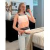 imageZeagoo Womens Summer Tops Dressy Casual High Neck Sleeveless Shirts Basic Loose Fit Tank Tops Beach Vacation 2 PackFblackmulticolor