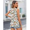 imageZeagoo Womens Summer Tops Dressy Casual High Neck Sleeveless Shirts Basic Loose Fit Tank Tops Beach Vacation 2 PackFwhitewhite Print
