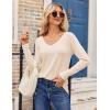 imageZeagoo Womens T Shirts Long Sleeve V Neck Basic Tee Casual Loose Fit Soft Fall Tops Outfits 2025 SXXLApricot