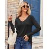 imageZeagoo Womens T Shirts Long Sleeve V Neck Basic Tee Casual Loose Fit Soft Fall Tops Outfits 2025 SXXLBlack
