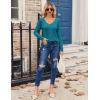 imageZeagoo Womens T Shirts Long Sleeve V Neck Basic Tee Casual Loose Fit Soft Fall Tops Outfits 2025 SXXLBlue Green