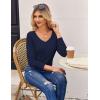 imageZeagoo Womens T Shirts Long Sleeve V Neck Basic Tee Casual Loose Fit Soft Fall Tops Outfits 2025 SXXLDark Blue